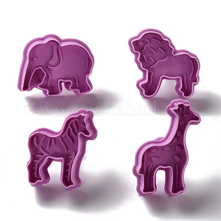 Пластиковые формочки для печенья с изображением животных DIY-K056-13-1