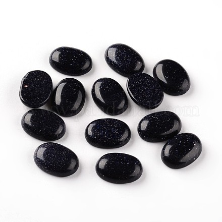 Oval Synthetic Blue Goldstone Cabochons G-I171-13x18mm-10-1