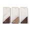 Resin & Wood Pendants, Rectangle Charms, White, 38.5x15.5x3.5mm, Hole: 2mm