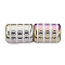 Electroplate Glass Beads, Column withMoon Pattern, Colorful, 11.5~12x8~8.5mm, Hole: 1.2~1.4mm