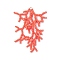 Handmade Glass Seed Beaded Coral Pendants, with 304 Stainless Steel Open Jump Rings Loop, Salmon, 42x25x2.5mm, Hole: 2.5mm