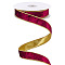 Polyester Ribbon, Single Face Velet, Medium Violet Red, 1 inch(25mm), about 10.00 Yards(9.14m)/Roll