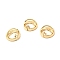 Brass Bead Frame, Round Ring with Star, Golden, 10x6mm, Hole: 1mm