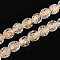 Handmade Lampwork Beads, Gold Foil Glass Beads, Barrel, Clear, 10~11x9~10mm, Hole: 1.5mm, about 50pcs/strand, 19.69''(50cm)