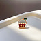 Christmas Cartoon Alloy with Resin Finger Rings, Platinum, House, Inner Diameter: Adjustable