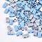 Electroplate Opaque Glass Seed Beads, 2-Hole, Rectangle, Light Sky Blue, 4.5~5.5x2x2~2.5mm, Hole: 0.5~0.8mm