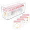 Transparent Acrylic Jewelry Storage Box Sets, with PVC Zip Lock Bags, Jewelry Organizer Holder, for Rings, Earrings, Pink, 21.6x7x9.6cm