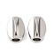 304 Stainless Steel Beads, Oval, Faceted, Stainless Steel Color, 10x7.5x7mm, Hole: 3mm