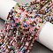 Cat Eye Beads Strands, Round, Faceted, Colorful, 2mm, Hole: 0.5mm, about 174~196pcs/strand, 14.17~14.57 inch(36~37cm)