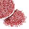 Picasso Glass Seed Beads, Rondelle, Round Hole, Red, 2.5x1.5mm, Hole: 1.2~1.4mm, about 30000pcs/pound
