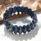 Bicone Natural Lapis Lazuli Beads Stretch Bracelets for Women Men, Inner Diameter: 2-1/4~ 2-1/2 inch(5.75~6.45cm)