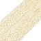 Electroplate Glass Beads Strands, Pearl Luster Plated, Faceted, Rondelle, Light Yellow, 2.4~3.2x4mm, Hole: 1mm, about 147~152pcs/strand, 39~45cm