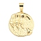 Brass Pendants, Cadmium Free & Nickel Free & Lead Free, Real 18K Gold Plated, Leo, 23x21x2mm, Hole: 6x4mm