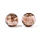 Handmade Gold Sand Lampwork Beads, Round, Saddle Brown, 8~8.5mm, Hole: 1.4~1.6mm
