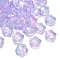 Transparent Glass Beads, Star, Lilac, 15~17x16~17.5x8mm, Hole: 1.2mm
