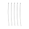 Iron Flat Head Pins, Nickel Free, Silver, 50x0.8mm, Head: 2mm