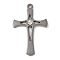 Alloy Rhinestone Pendants, Cross, Gunmetal, 50x32x4.5mm, Hole: 2mm