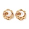Brass Micro Pave Cubic Zirconia Charms, with Shell, Moon with Flower, Real 18K Gold Plated, 13x13x5.5mm, Hole: 1.5mm