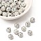 Pave Disco Ball Beads, Polymer Clay Rhinestone Beads, Grade A, Crystal AB, PP11(1.7~1.8mm), 8mm, Hole: 1mm