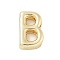 Rack Plating Brass Beads, for Personalized Name Necklace Making, Cadmium Free & Lead Free, Long-Lasting Plated, Real 18K Gold Plated, Letter B, 14.5x9x4.5mm, Hole: 1.5x10.5mm