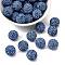 Pave Disco Ball Beads, Polymer Clay Rhinestone Beads, Grade A, Light Sapphire, PP15(2.1~2.2mm), 14mm, Hole: 1.8mm