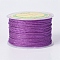 Round Polyester Cords, Milan Cords/Twisted Cords, Purple, 1.5~2mm, 50yards/roll(150 feet/roll)