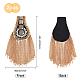 SUPERFINDINGS 1 Pair Shoulder Epaulets Tassel Light Gold Fashion Epaulet Board Link Chain Badge with Iron Chains and Plastic Felt Cloth Uniform Accessories 187x90x8mm AJEW-WH0237-01-5