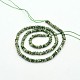 Facettierte Unterlegscheibe natürlichen grünen punkt jaspis perlen stränge G-E302-012-4mm-2