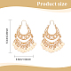 Anattasoul 1 Paar filigrane Tropfen-Kronleuchter-Ohrringe aus Legierung für Damen EJEW-AN0001-50-2