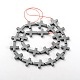 Electroplate Gorgeous Cross Non-magnetic Synthetic Hematite Beads Strands G-L268-11-2