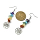 Natural & Synthetic Mixed Stone Chips Dangle Earrings EJEW-JE05390-01-2