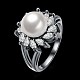 Elegante concha de latón perla anillos de dedo RJEW-BB23131-7-7