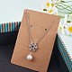 Christmas Snowflake with Pearl Tassel Pendant Lariat Necklace JN1055A-6