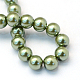 Cottura dipinto di perle di vetro perlato fili di perline rotondo HY-Q003-6mm-49-4