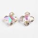 Faceted K9 Glass Charms EGLA-P026-A01-2