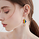 HOBBIESAY 30Pcs Rainbow Color Alloy Enamel Connector Charms ENAM-HY0001-15-6