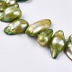 Fili di perle di keshi di perle barocche naturali BSHE-P026-32-13
