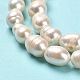 Fili di perle di perle d'acqua dolce coltivate naturali PEAR-E016-064-4