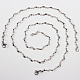 Magatama 304 Stainless Steel Chain Necklaces and Bracelets Sets STAS-P047-50P-1