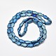 Full Plated Frosted Electroplate Glass Fish Beads Strands EGLA-M001-B01-2