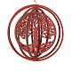 Natural Wood Meditation Symbol Pendant Decorations HJEW-WH0014-39B-4