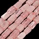 Granos naturales de abalorios de cuarzo rosa G-M403-B18-2