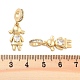 Европейский подвесной шарм из латуни KK-U009-08B-G-3