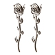 Messing-Blumen-Ohrstecker&nbsp;EJEW-P322-06B-P-4