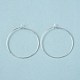 Silver Color Plated Brass Earring Hoops X-EC067-3S-3