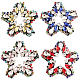 Gorgecraft 4 piezas 4 colores estrella apliques de rhinestone FIND-GF0004-97-1