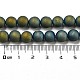 Electrochapados ágata natural de hebras de perlas redonda X-G-M171-8mm-07-3