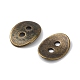 Brass Button Clasps KK-G080-AB-NF-2