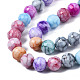 Opaque Baking Painted Crackle Glass Beads Strands EGLA-S174-33J-3