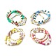 Handmade Polymer Clay Beads Stretch Bracelets Sets BJEW-JB06353-1